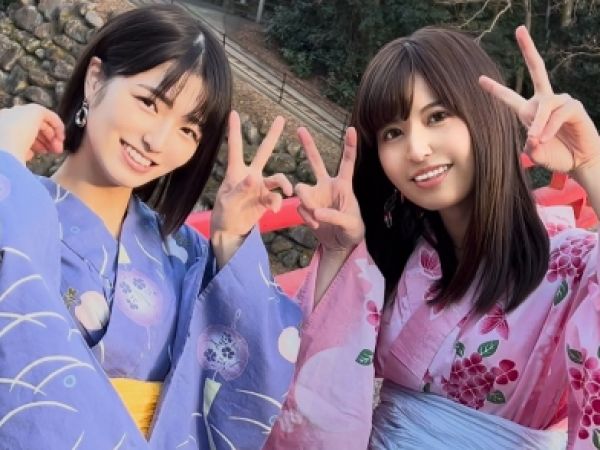 【素人】18歳のスレンダー美ボディ女学生2人組と温泉旅行で肉欲交じり合う乱交SEX！浴衣着衣ハメ撮り