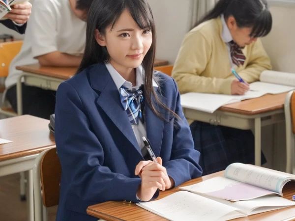 【学園もの】担任教師に恋した学園1の美少女が教室内でチンポにむしゃぶりつく発情コスプレSEX！