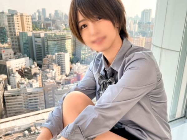 【素人】ボーイッシュスレンダー美少女がスケスケスク水で寝バックおねだりするイチャイチャハメ撮り！